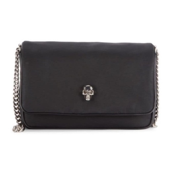Alexander McQueen Handbags - Alexander McQueen Black Crossbody Bag with Silver Chain